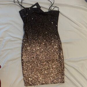 Sequin Cocktail Mini Dress